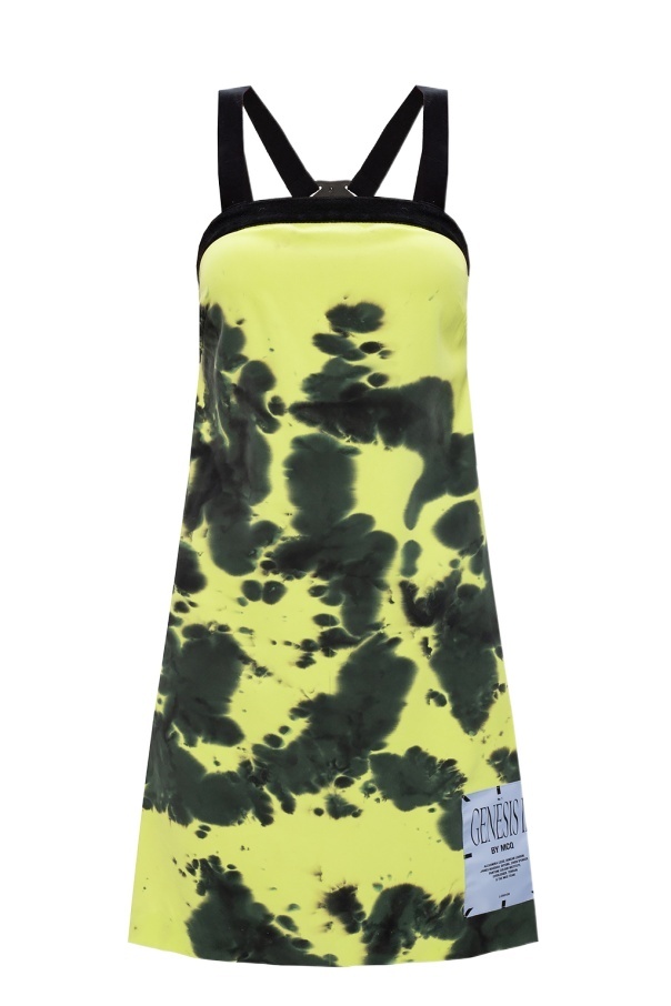 Mcq By Alexander Mcqueen Tie-dye Print Shift Dress In Yellow