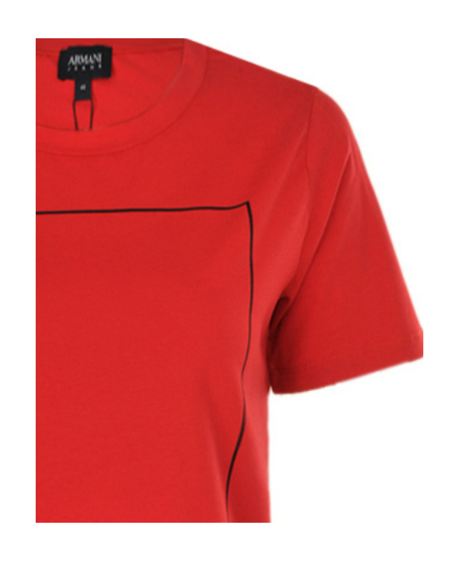 Shop Armani Jeans Logo Printed Pattern T-shirt In Red