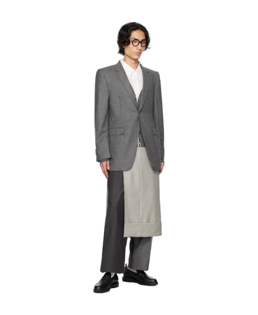 THOM BROWNE ELONGATED SINGLE-BREASTED BUTTON BLAZER