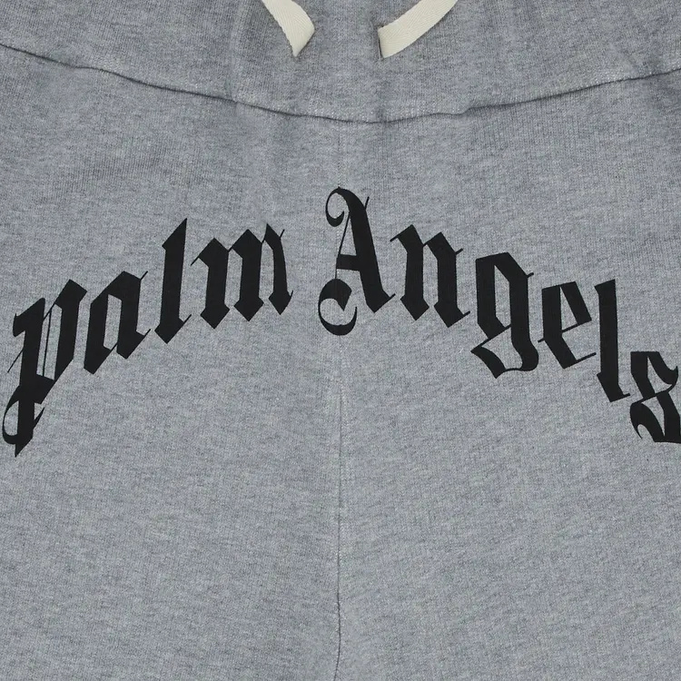Palm Angels Logo-print Side-stripe Shorts In Gold