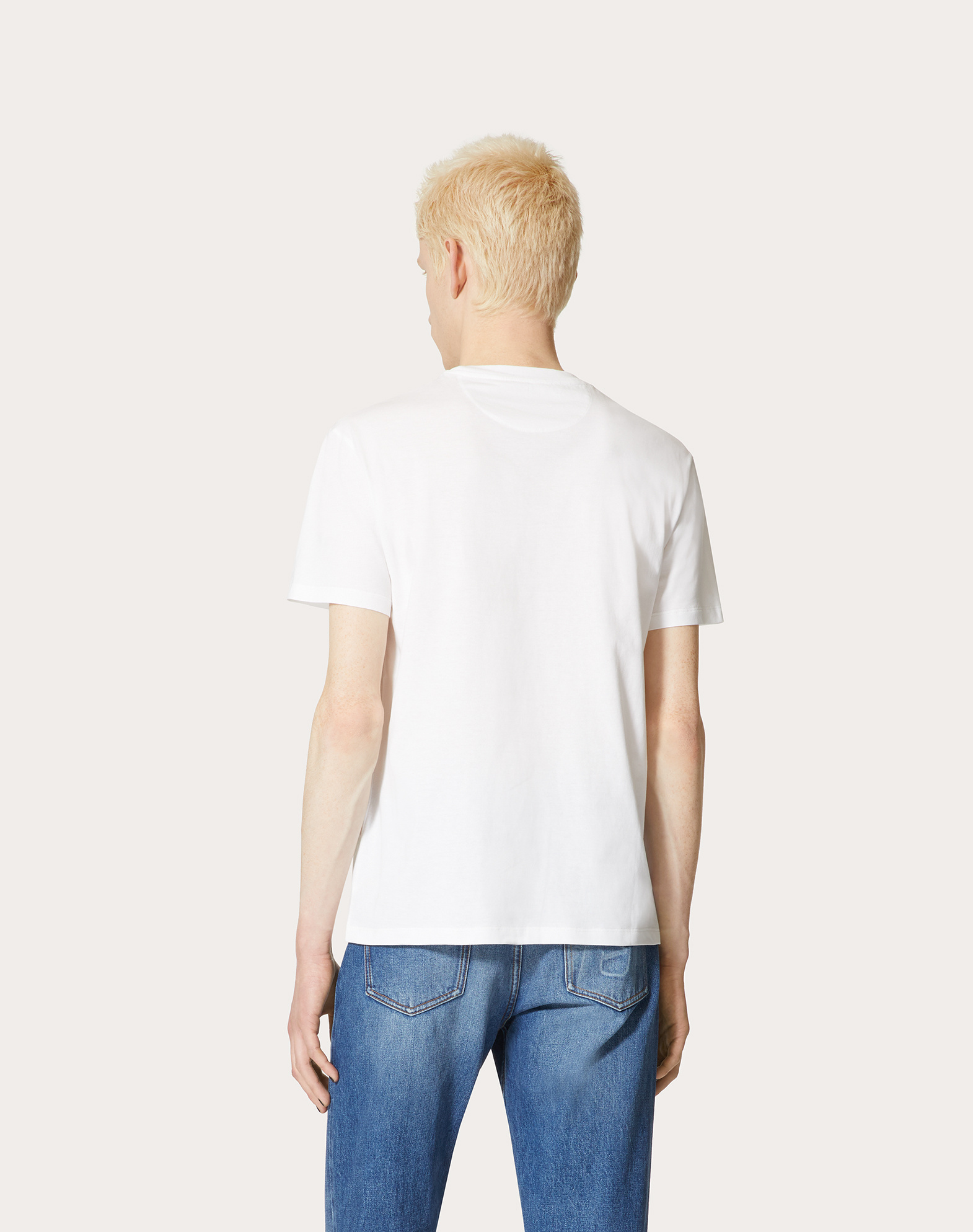 Valentino T-shirt With Vlogo Signature Patch In White