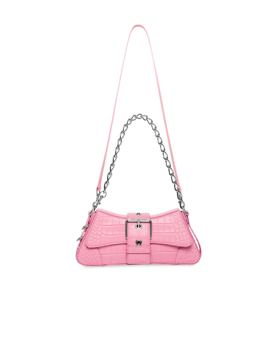 Balenciaga Borsetta A Tracolla Lindsay Con Tracolla E Lavorazione Coccodrillo Da Donna In Rosa Chiaro In Pink
