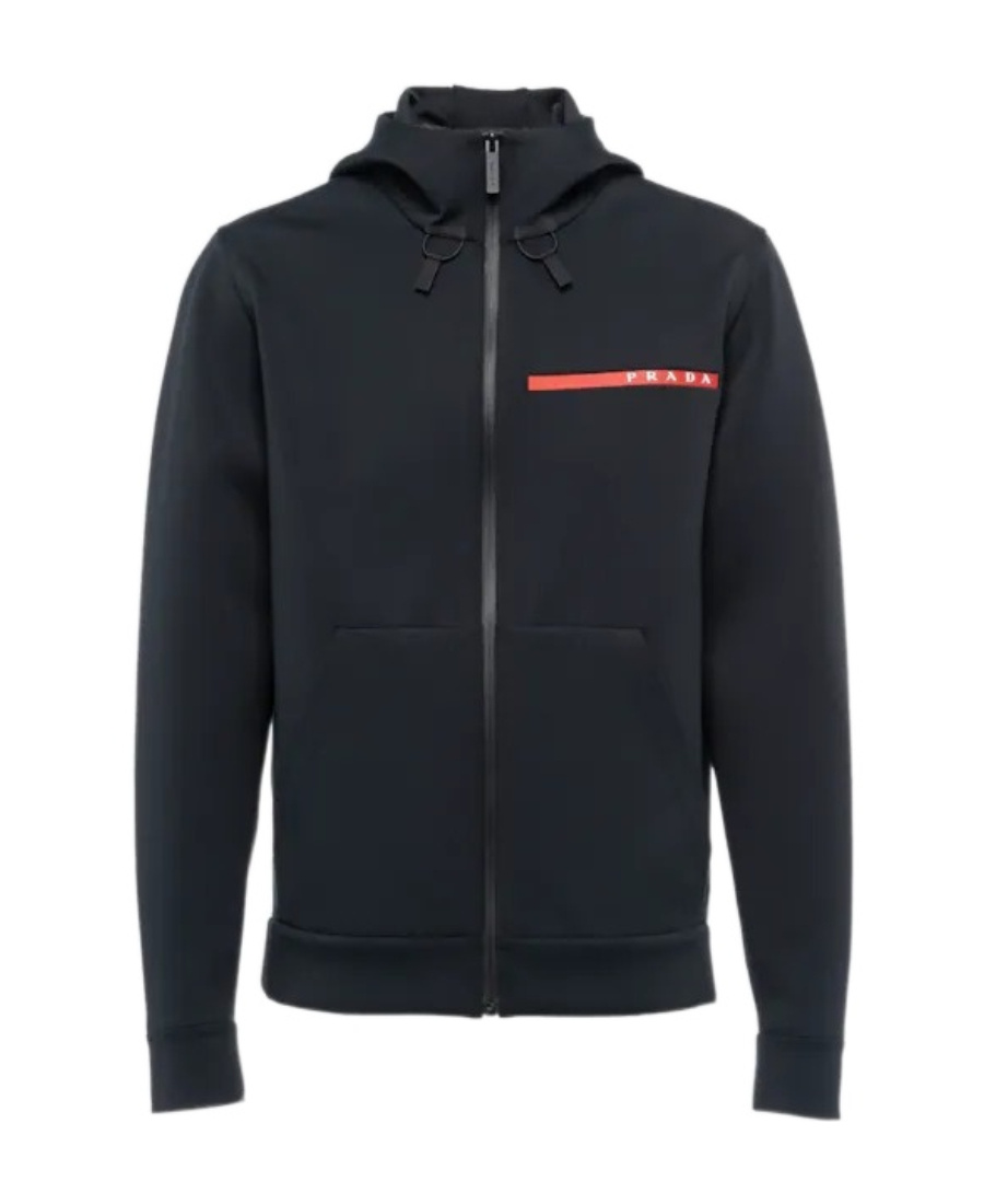 Prada Long-sleeved Zipper Casual Jacket In Black