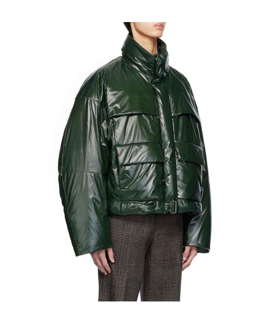 Wooyoungmi Green Zip Down Jacket In Black