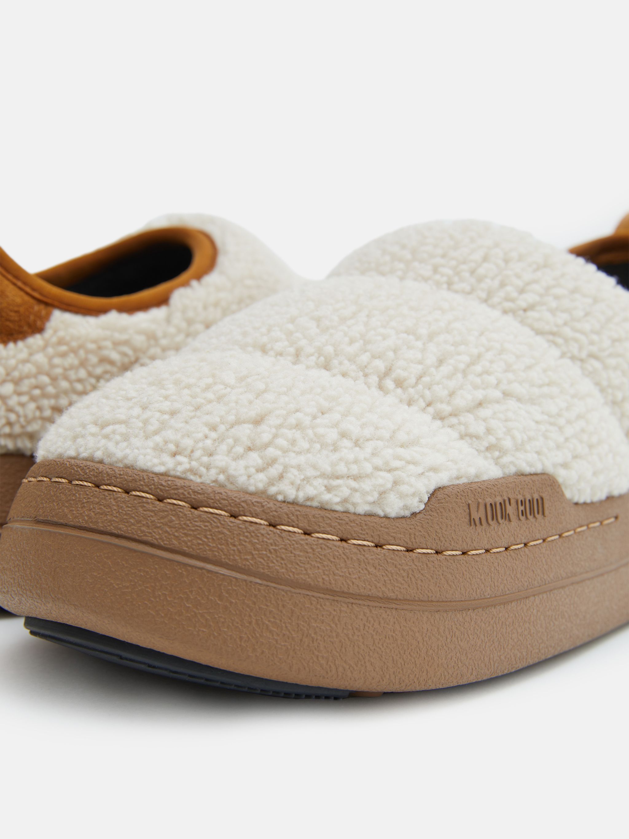 Moon Boot Sand Teddy Fabric Mb Park Puffer Slip On In Brown