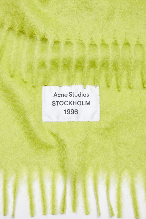 Shop Acne Studios Fringed Scarf In Yellow