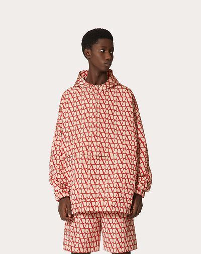 Valentino Anorak Con Stampa Toile Iconographe All Over In Nude