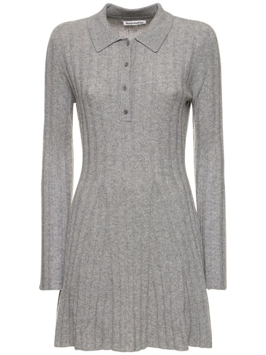Reformation Walsh Collared Cashmere Mini Dress
