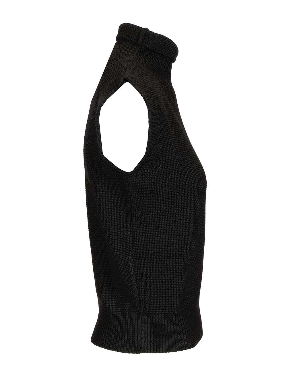 Barena Venezia Maser Mondina 100 Lana Merino Knitwear Black In Black