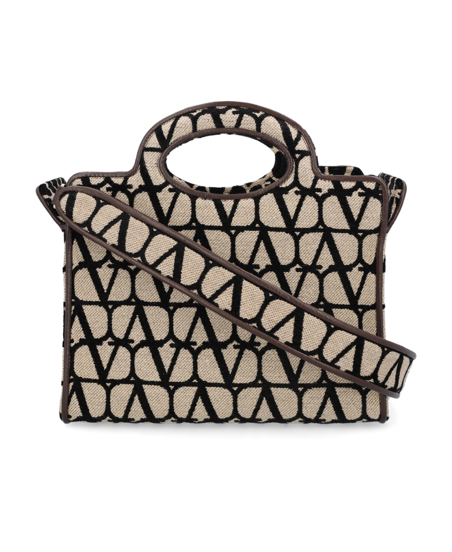 Valentino Le Troisième Toile Iconographe Leather Tote Bag In Black
