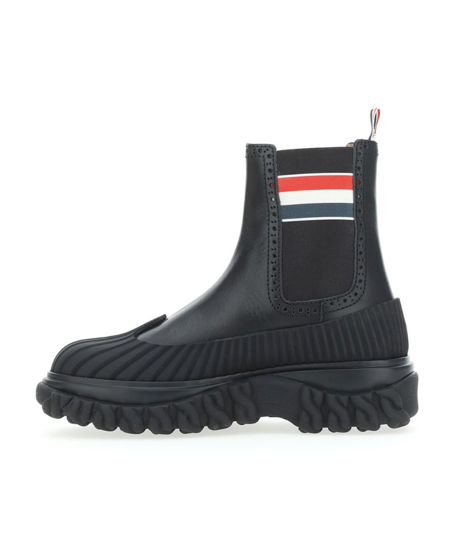 Thom Browne Chelsea Boot With Chunky Rubber-sole Detail In Black