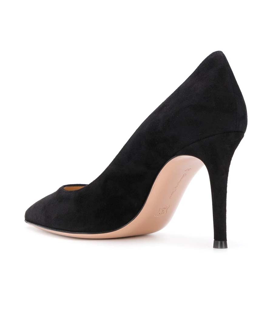 Gianvito Rossi Gianvito 105 Pointed Toe Pumps In Black Leather In Black