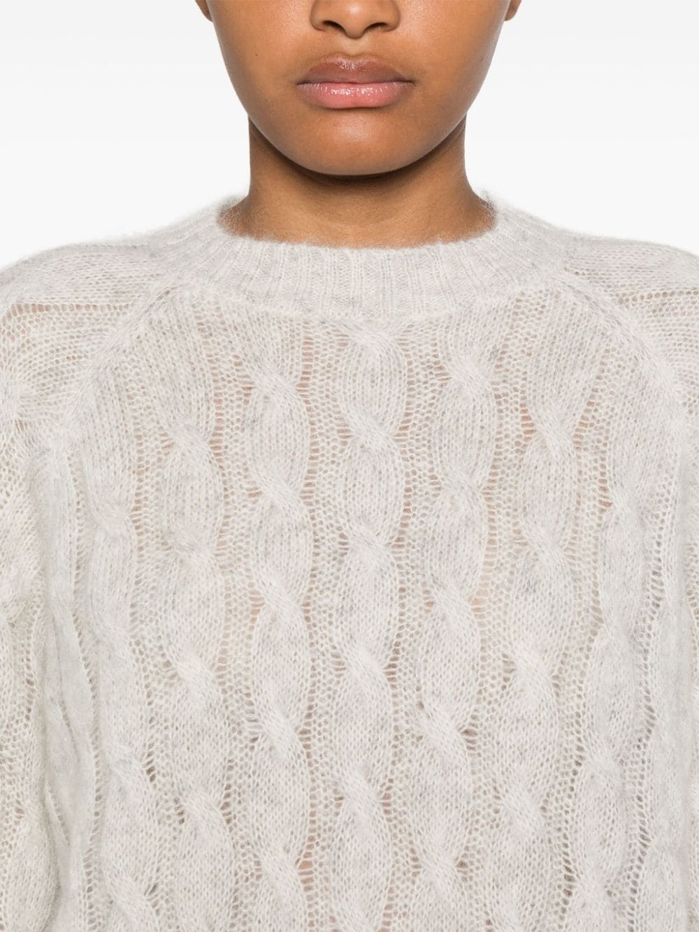 Brunello Cucinelli Cable-knit Sweater In White