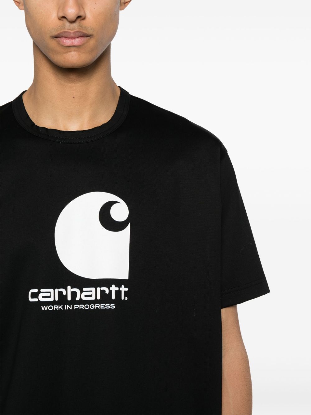Junya Watanabe X Carhartt Graphic Print T-shirt In Black