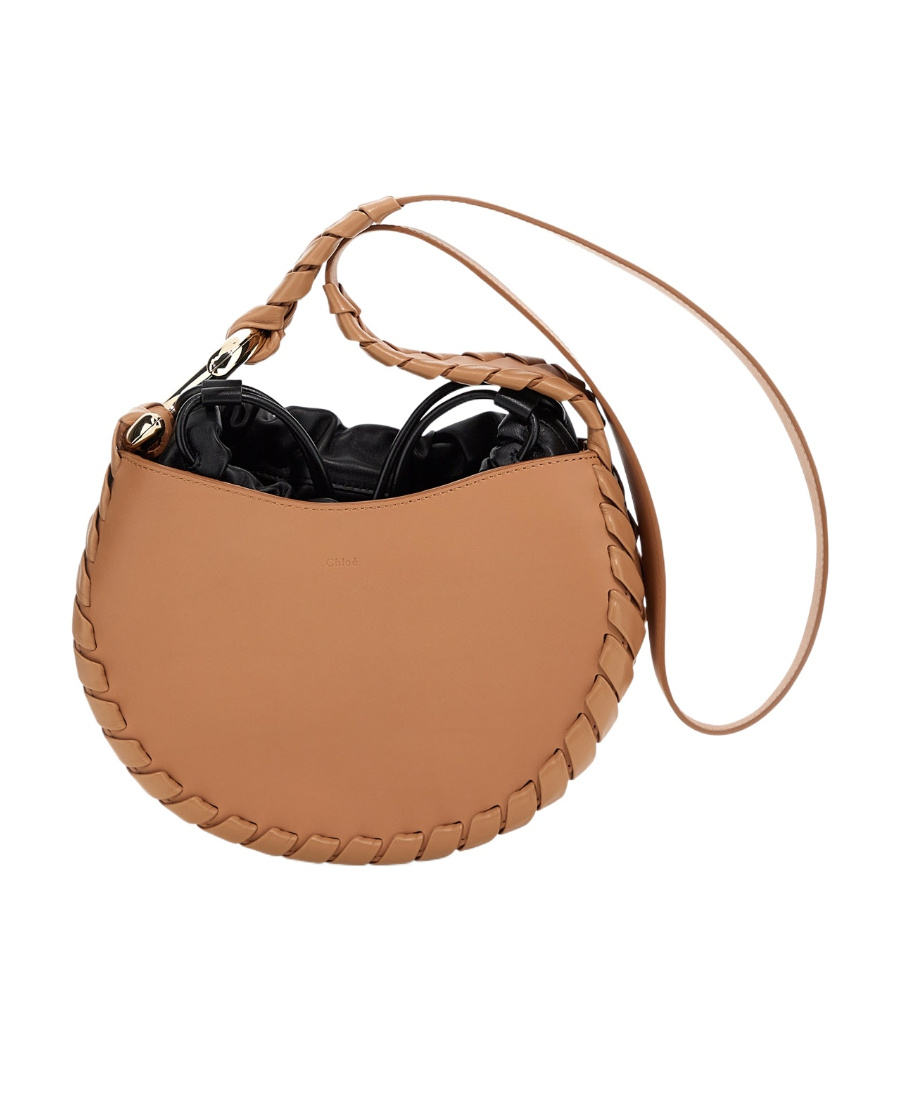 Chloé Logo Detailed Small Hobo Bag In Pink