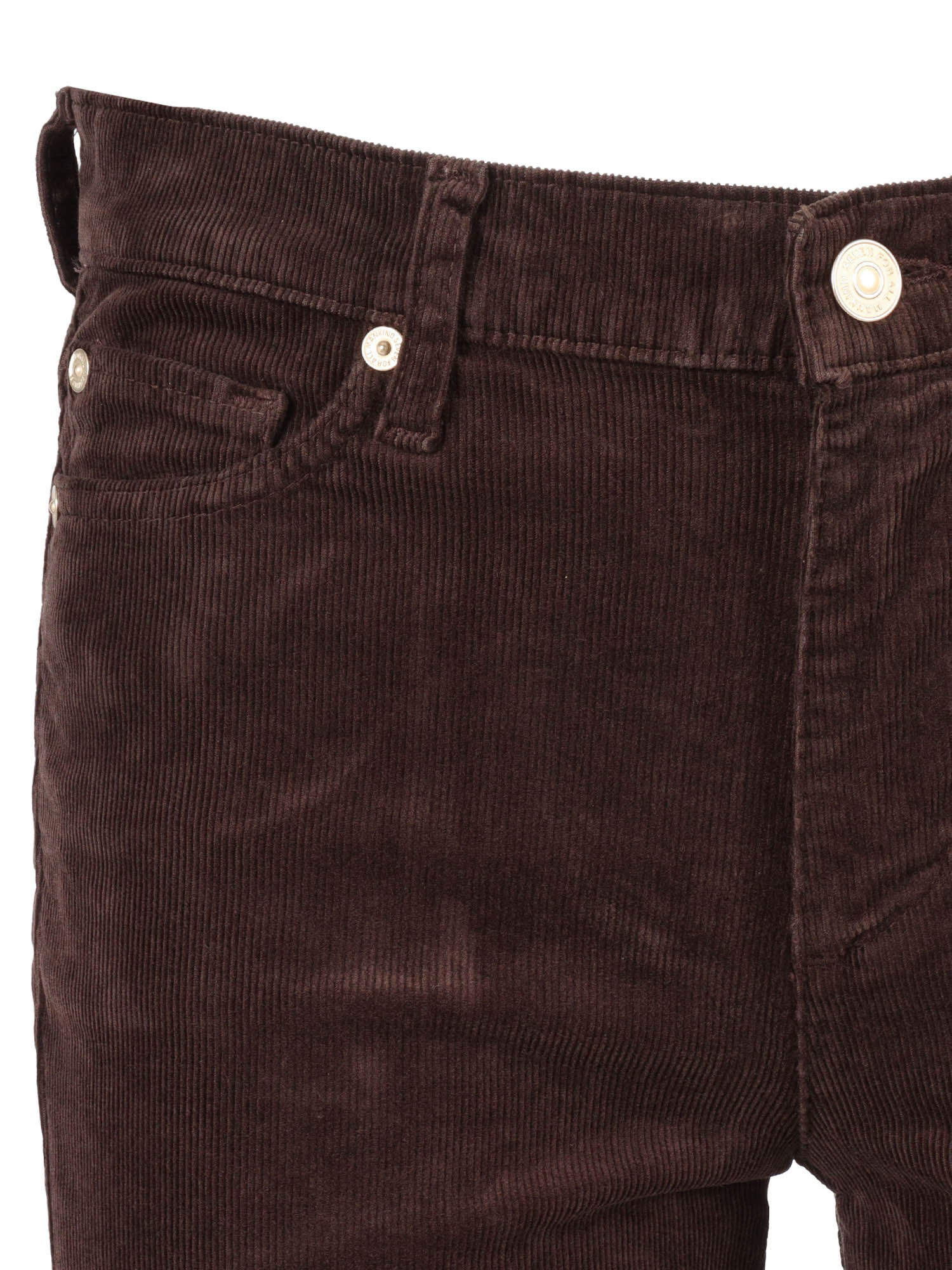 7 For All Mankind Twisted Dojo Tailorless Corduroy Pants Corduroy Coffee Bean In Burgundy