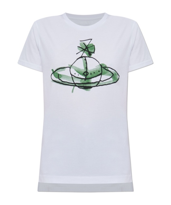 Vivienne Westwood Orb Printed Crewneck T-shirt In White