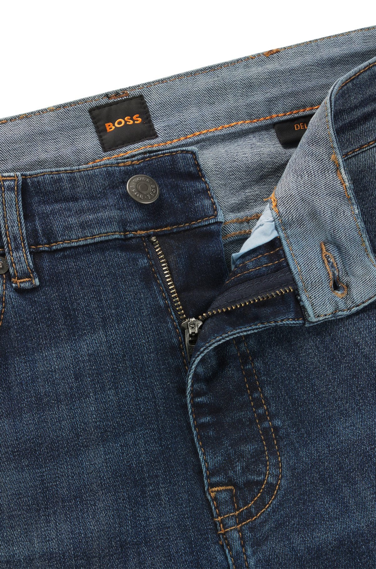 Shop Hugo Boss Delaware Jeans In Blue