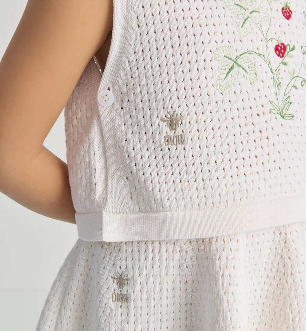 Shop Dior Kids' Sweater Vest In White