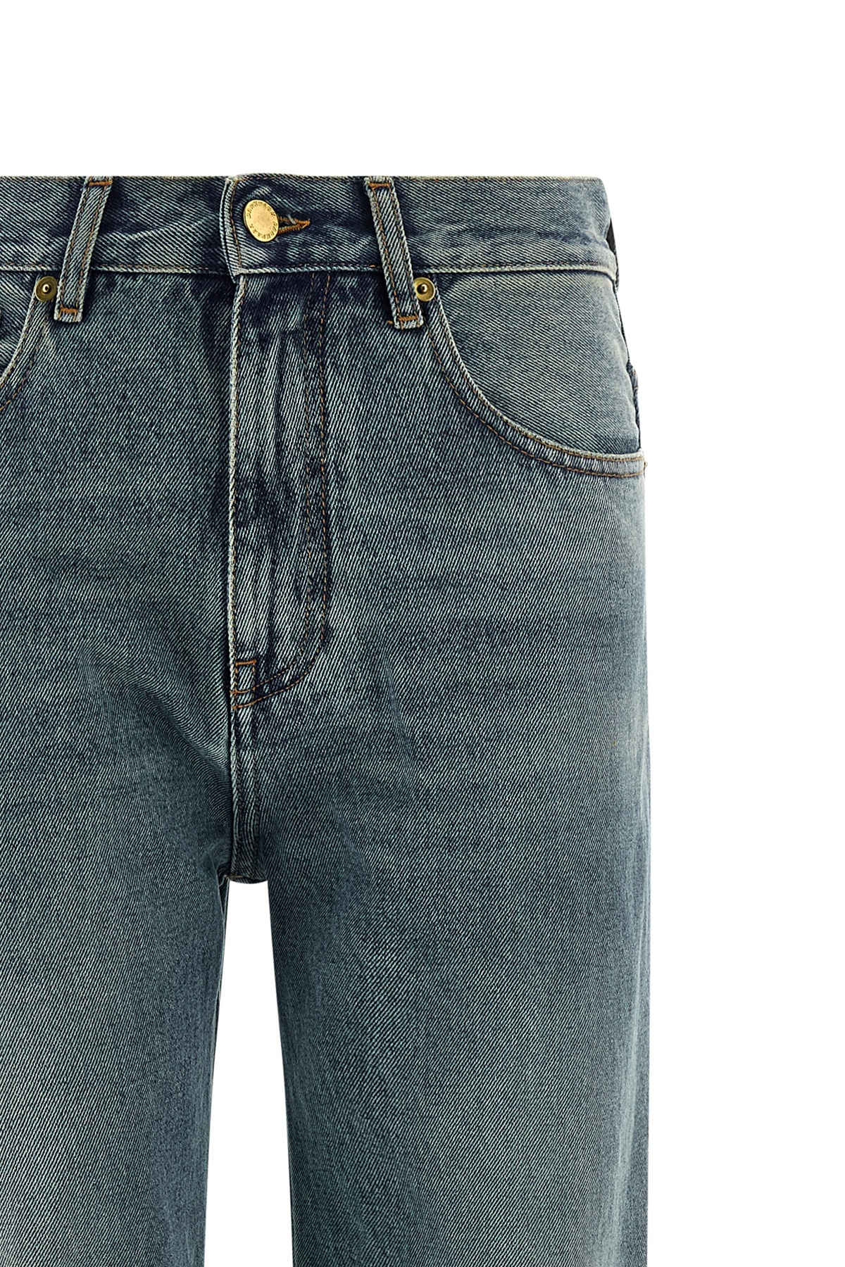 Darkpark Flared Hem Adjustable Jeans Pockets In Blue