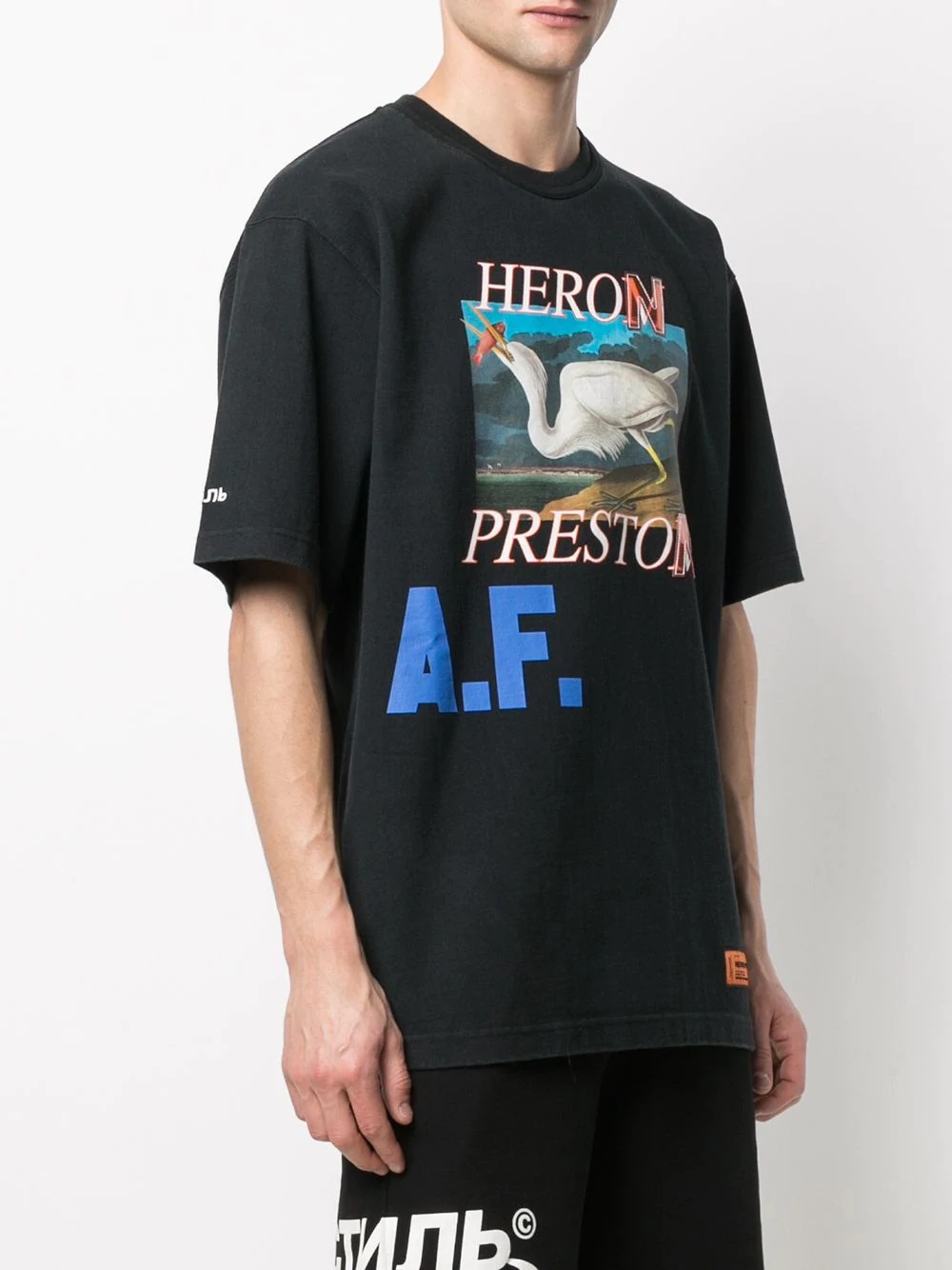 Heron Preston Graphic-print Crew-neck T-shirt In Black