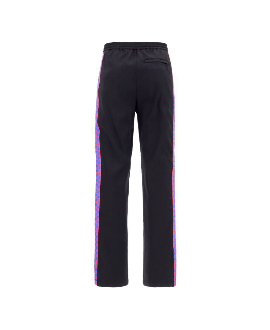 Off-white Wide-leg Cotton Joggers With Cuffed Hem In Black