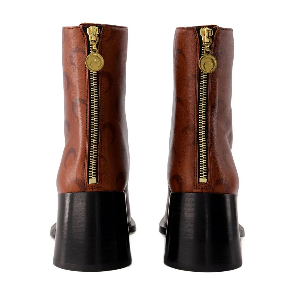 Marine Serre Airbrushed Crescent Moon-print Boots