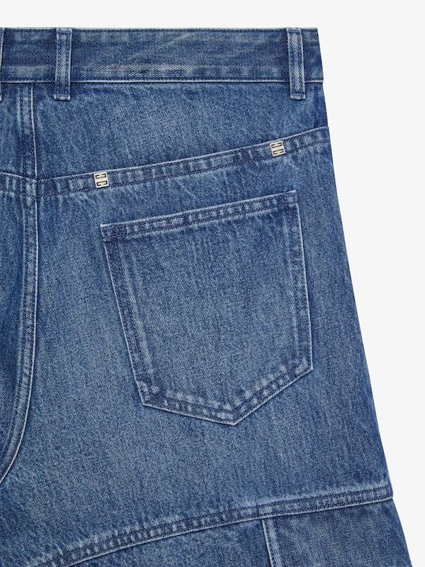 Givenchy Work Denim Shorts In Blue