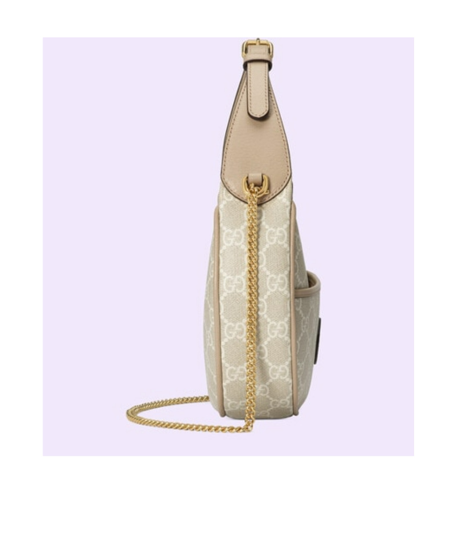 Gucci Gg Half-moon Mini Bag In Nude