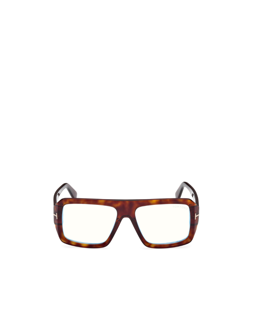 Tom Ford Geometric Frame Flat Mirror In Brown