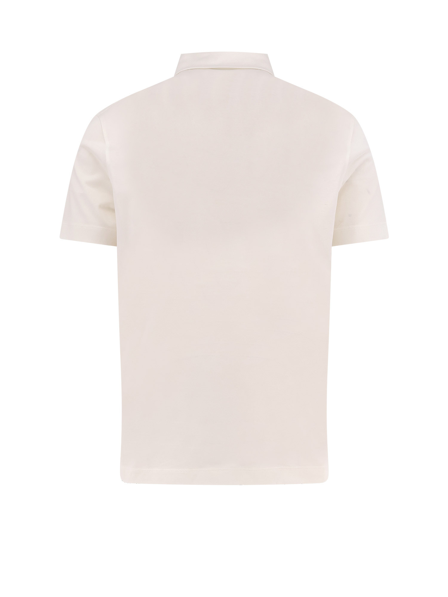 Moncler Short-sleeved Polo Shirt In White