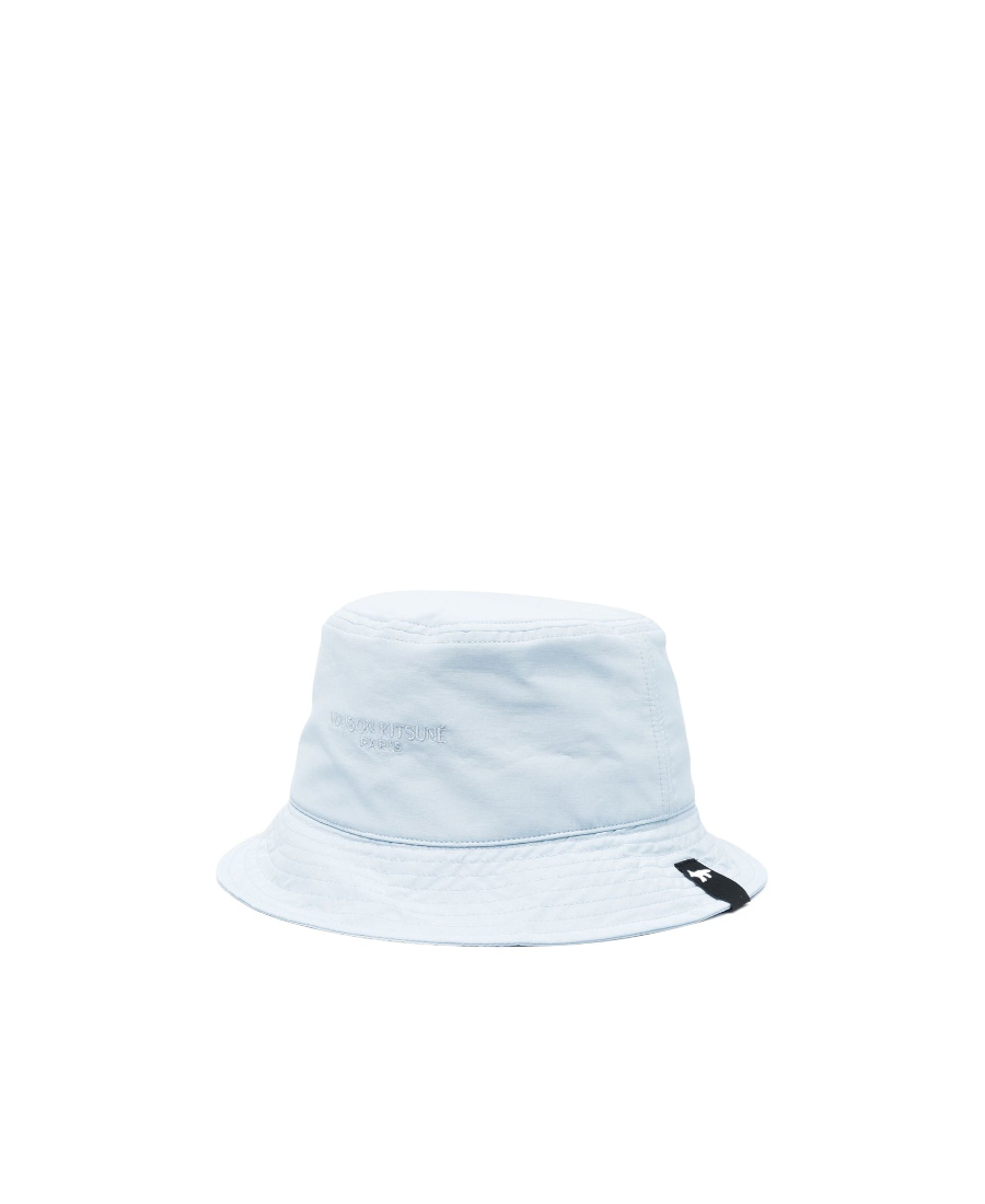 Maison Kitsuné Blue Technical Bucket Hat In White