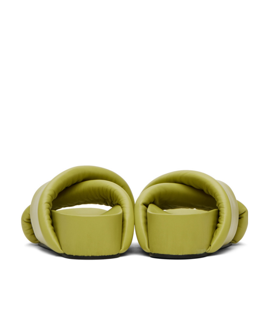 JIL SANDER ROUND-HEADED OPEN-TOED FLAT SANDALS