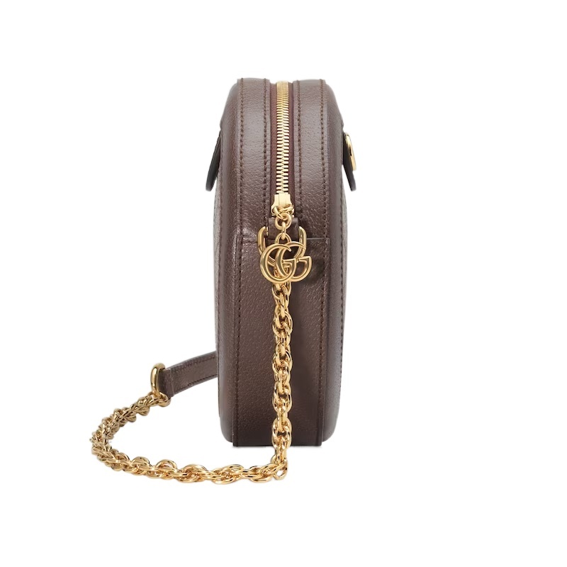 Gucci Ophidia Mini Gg Round Shoulder Bag In Multicolor