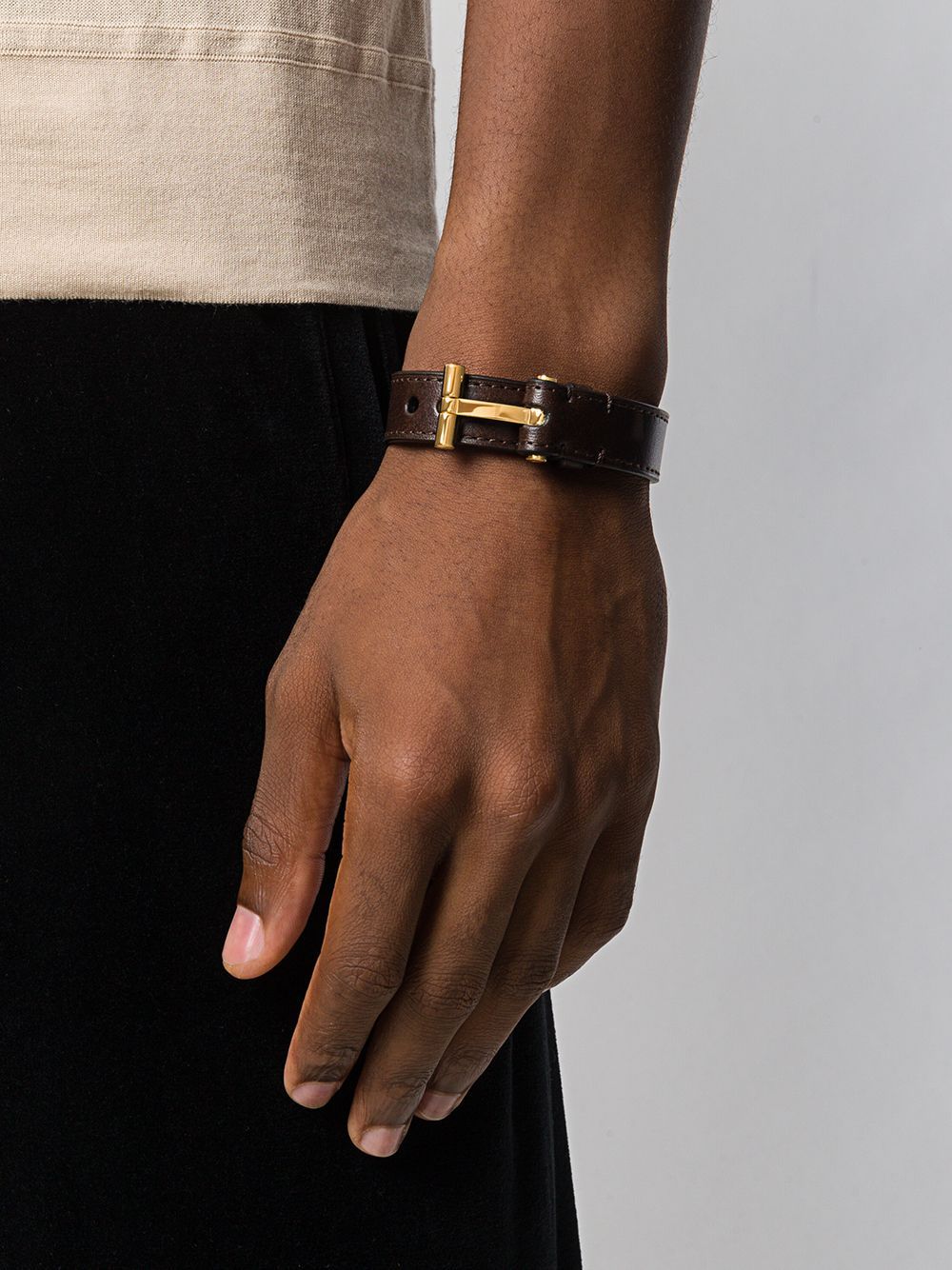 Tom Ford T Detailed Bracelet In Black