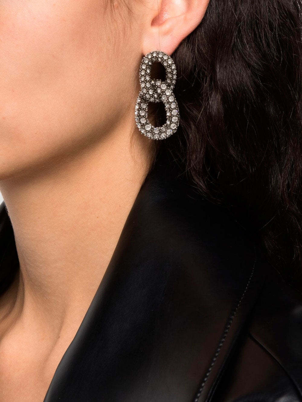 Isabel Marant Funky Ring Crystal-embellished Earrings In White