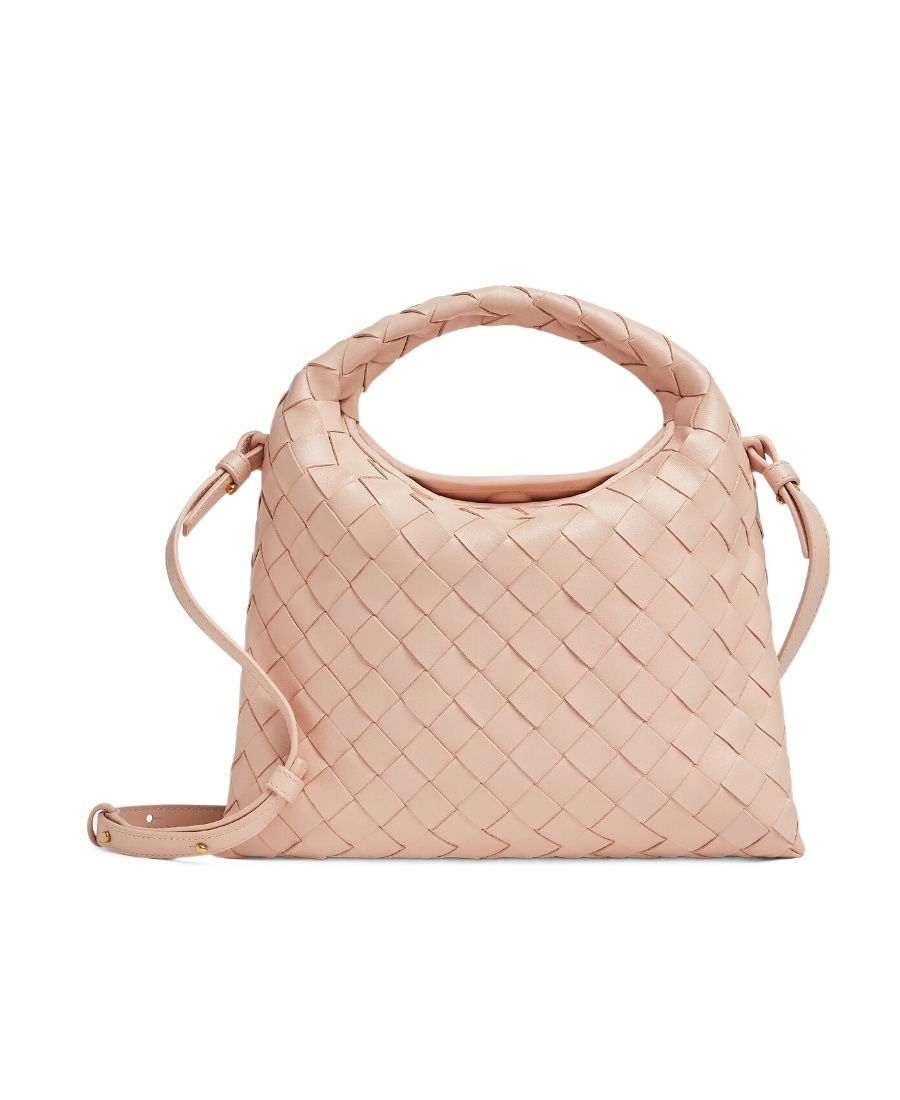 Bottega Veneta Mini Hop Handbag In Nude