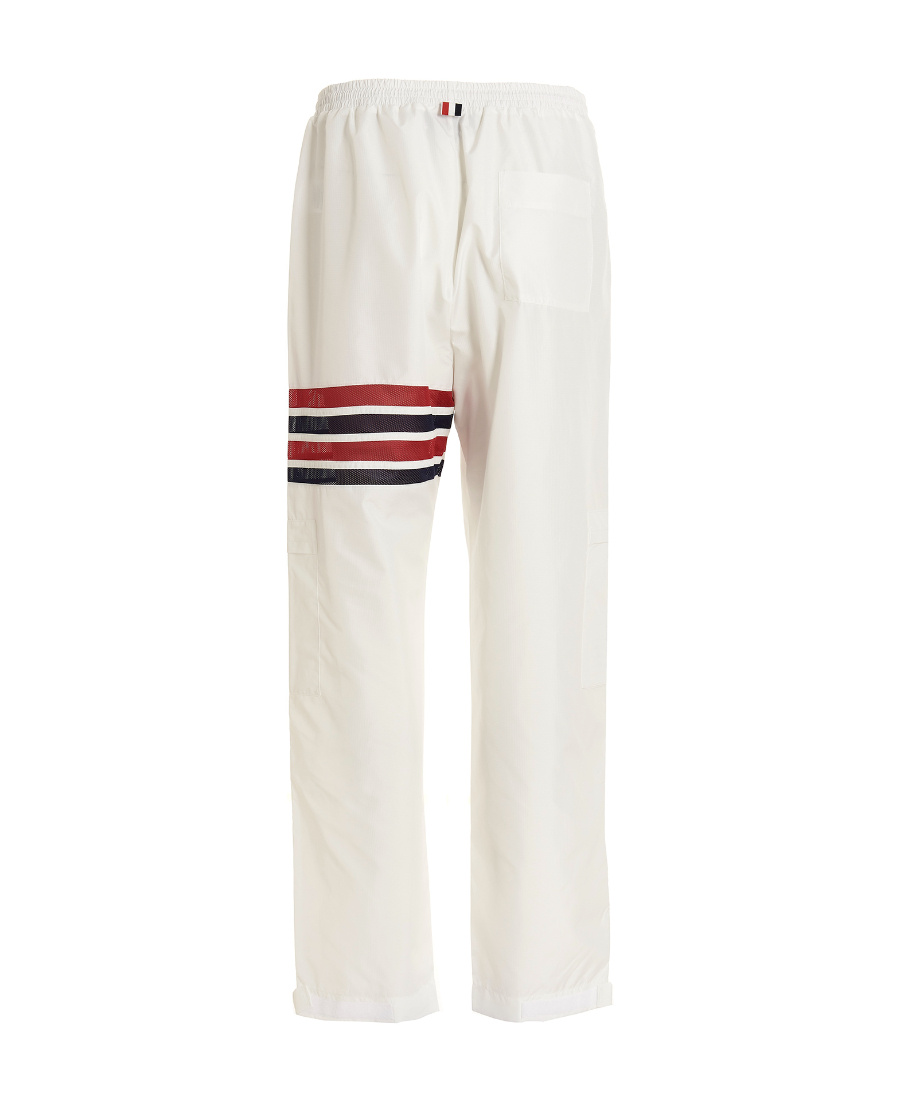 Thom Browne 4-bar Striped Track Pants In White