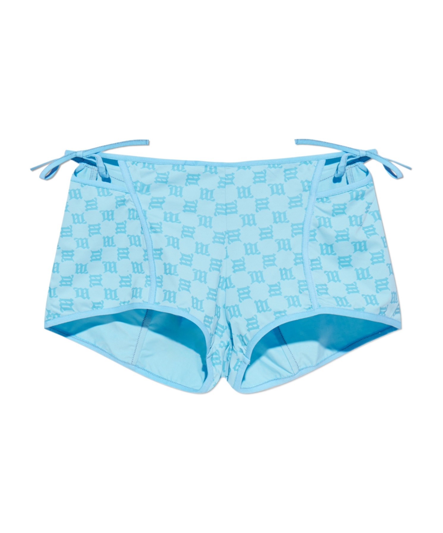 Misbhv Fitted Top With Futuristic Geometric Pattern In Blue