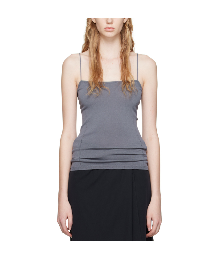 Lemaire Darted Fitted Viscose Tank Top In Nude