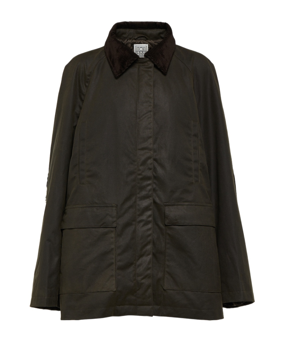 Totême Country Coated Cotton Jacket In Black