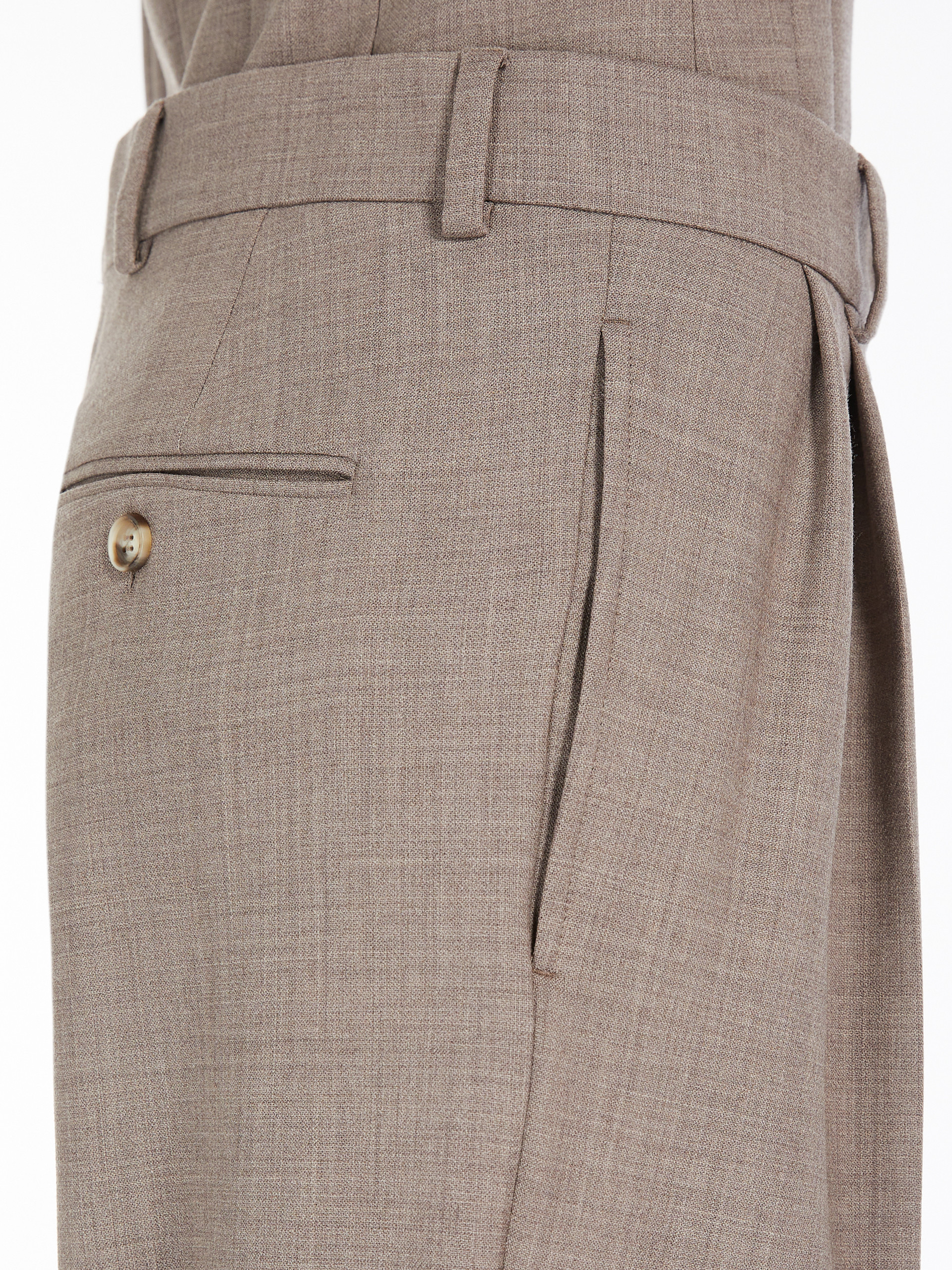 Sportmax Ferito Wool Tapered Trousers In Gray