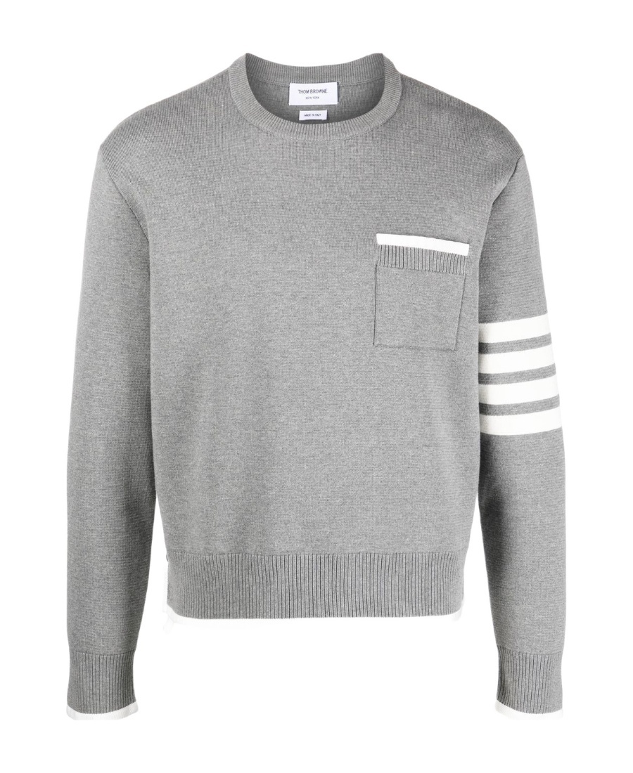 THOM BROWNE THOM BROWNE 4-BAR STRIPED CREWNECK JUMPER