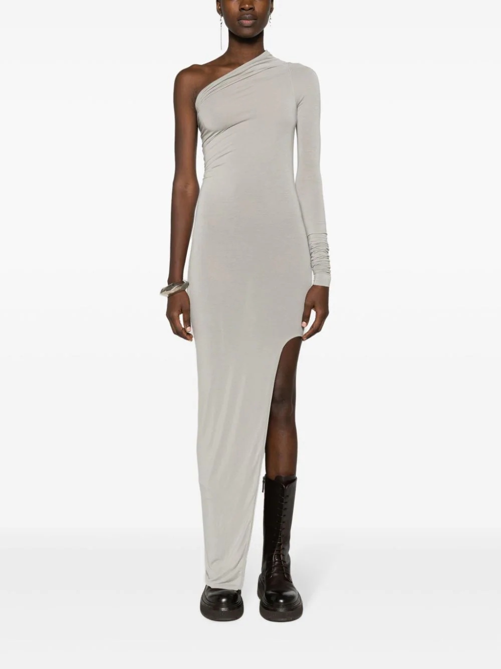 Rick Owens Sivaan Ziggy One-shoulder Gown In Nude