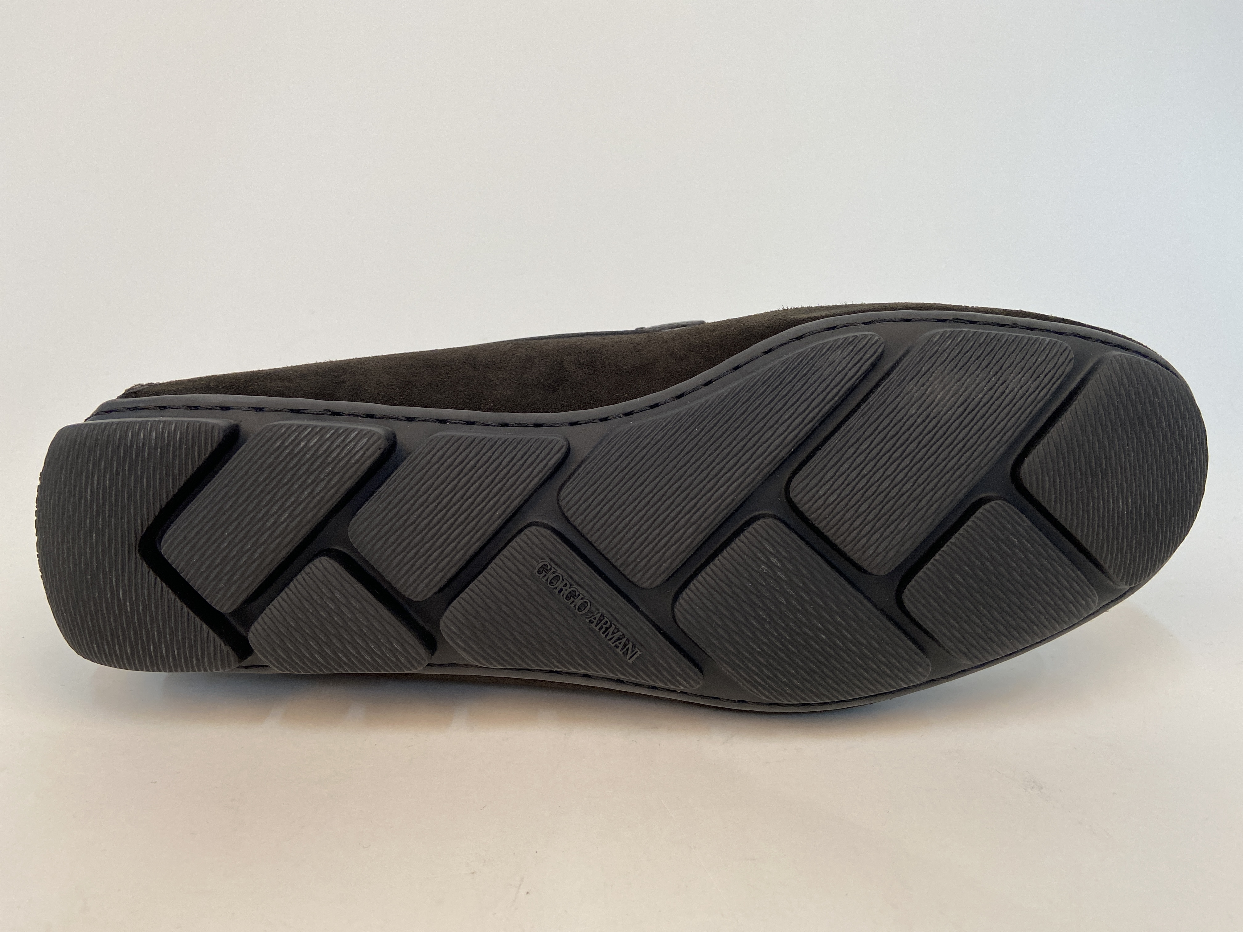 Giorgio Armani Logo Leisure Business Shoes In Black