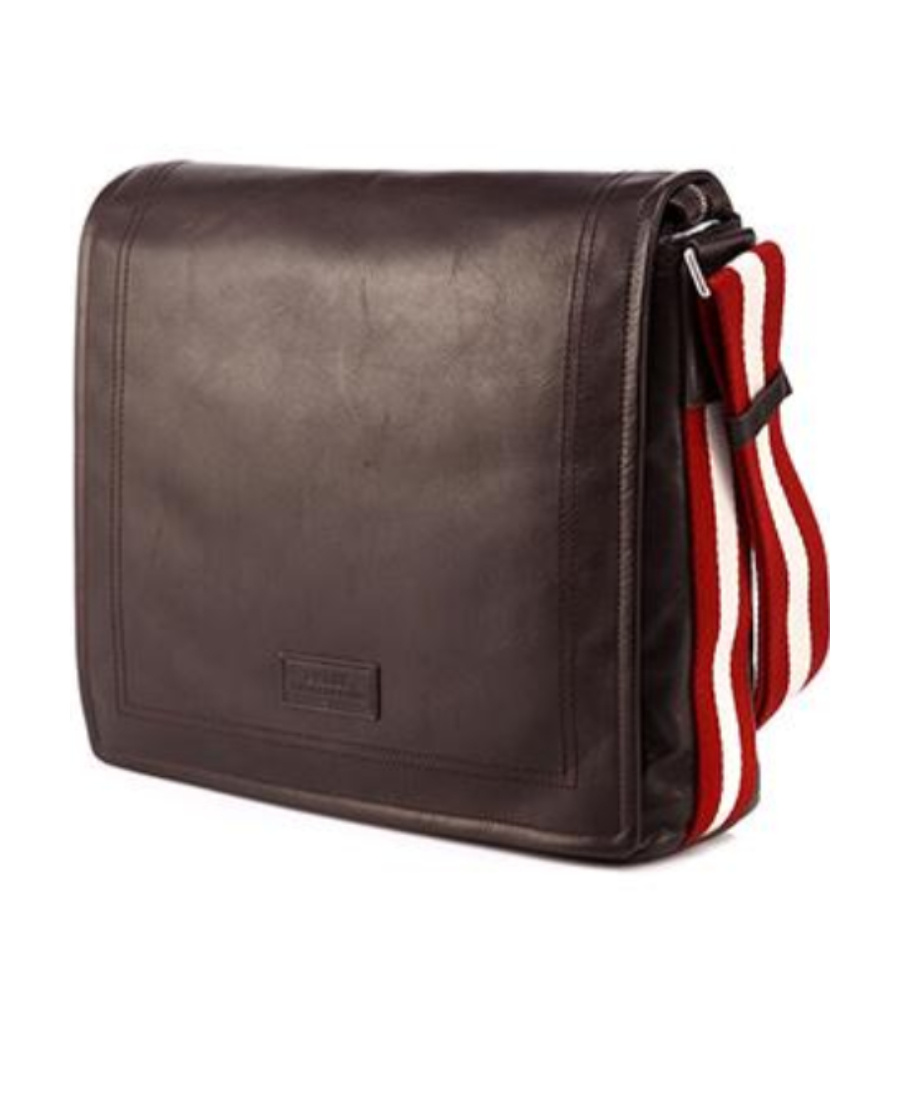 Shop Bally Logo Details Satchel In Black