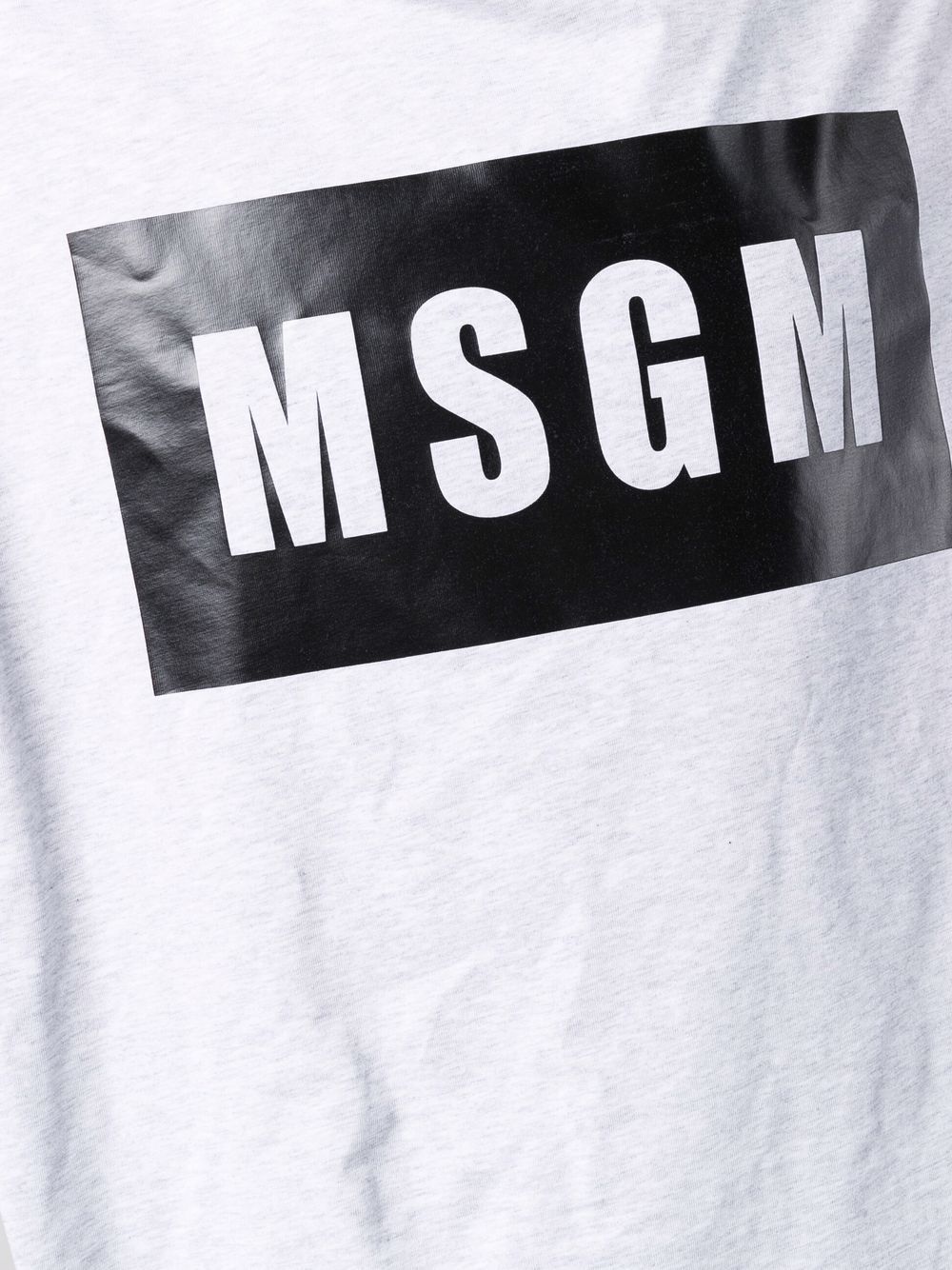 Msgm Logo Print Cotton Sweatshirt In White