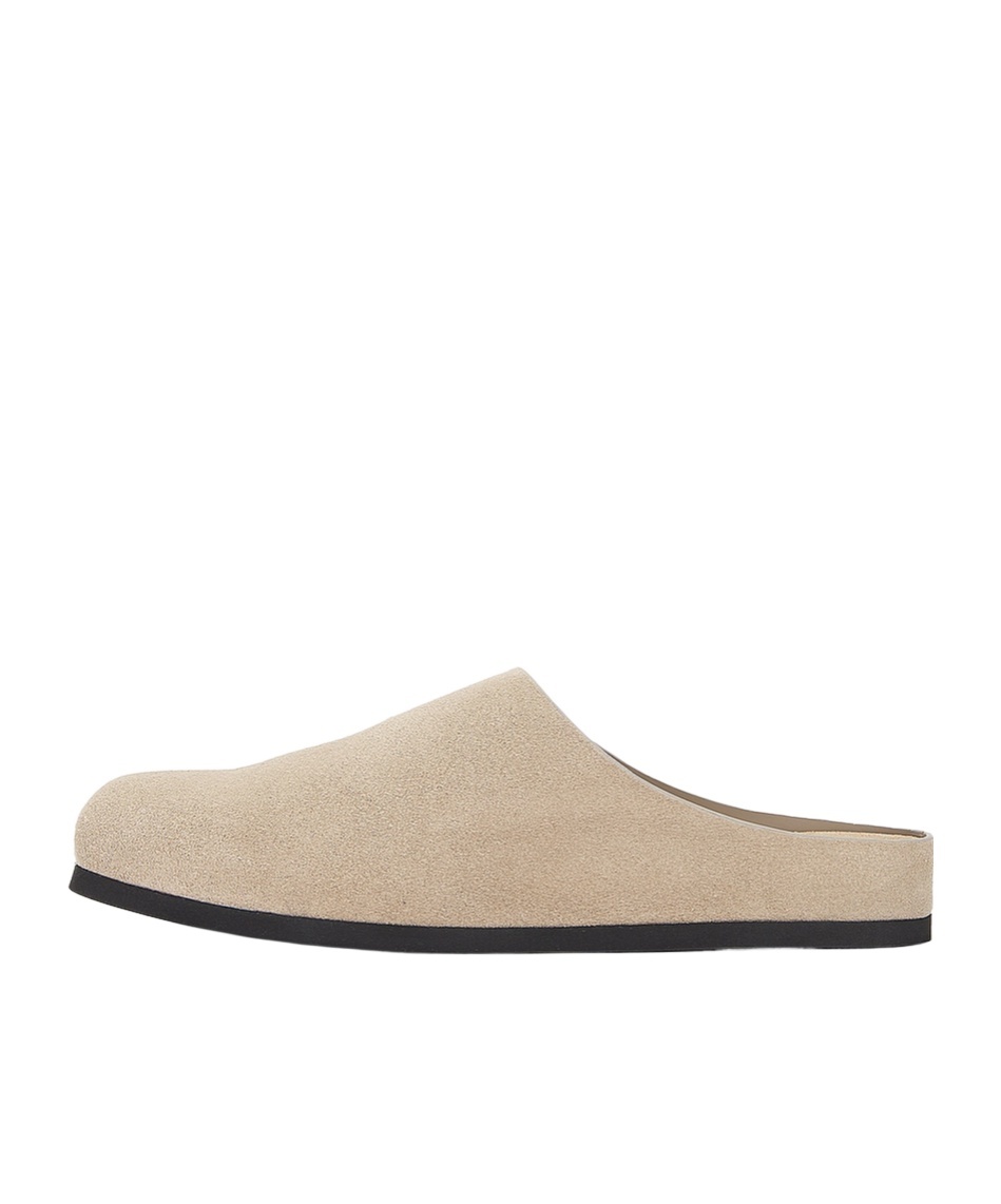 Common Projects Logo-debossed Suede Clogs In Nude