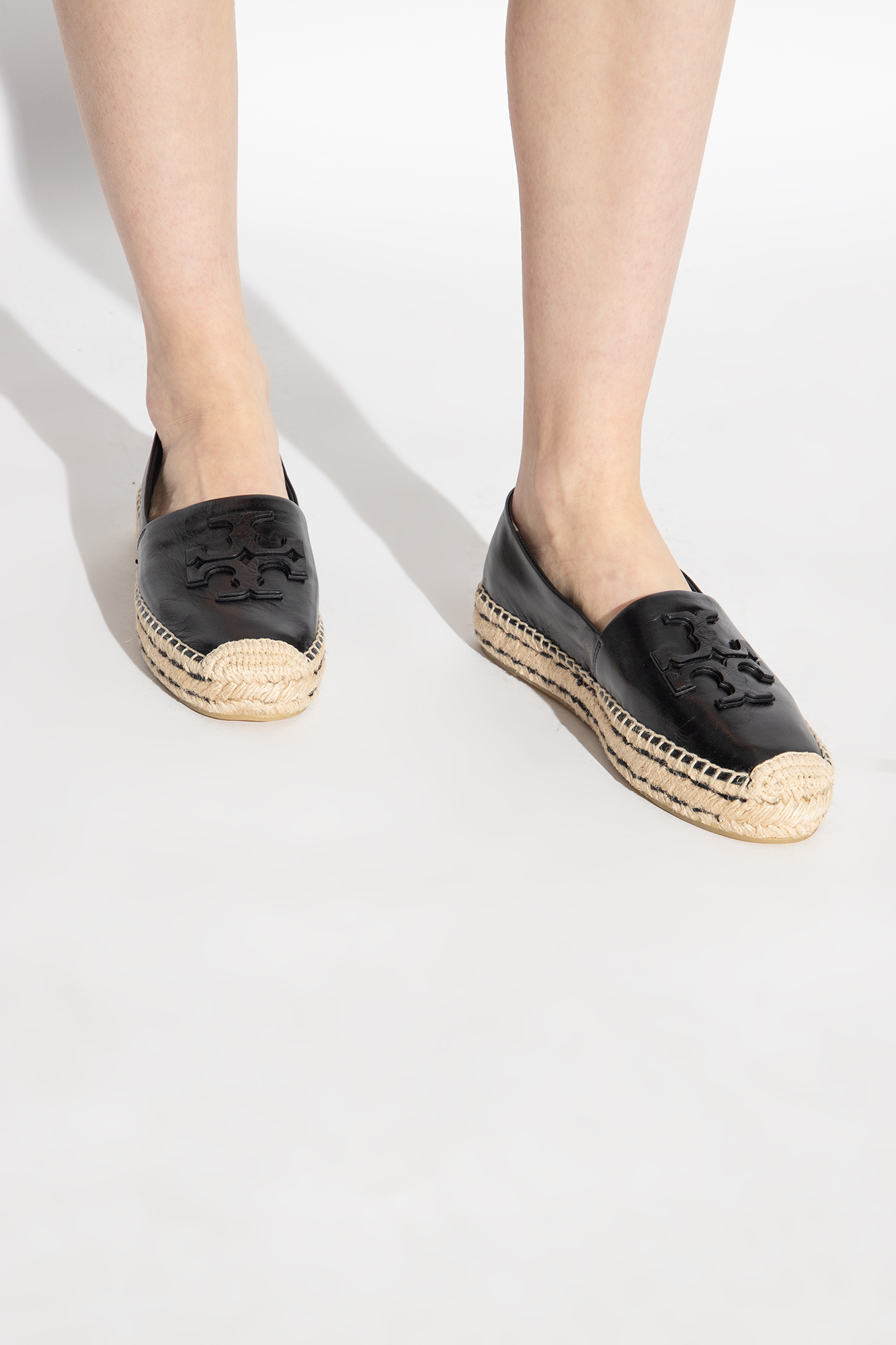Tory Burch Everly Leather Espadrille In Brown