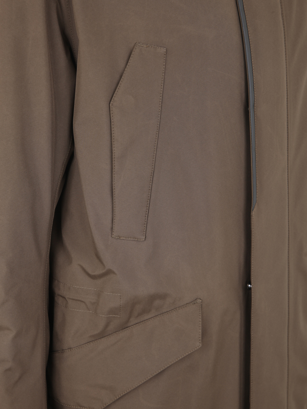 Herno Hooded Concealed-zip Fastening Jacket In Brown